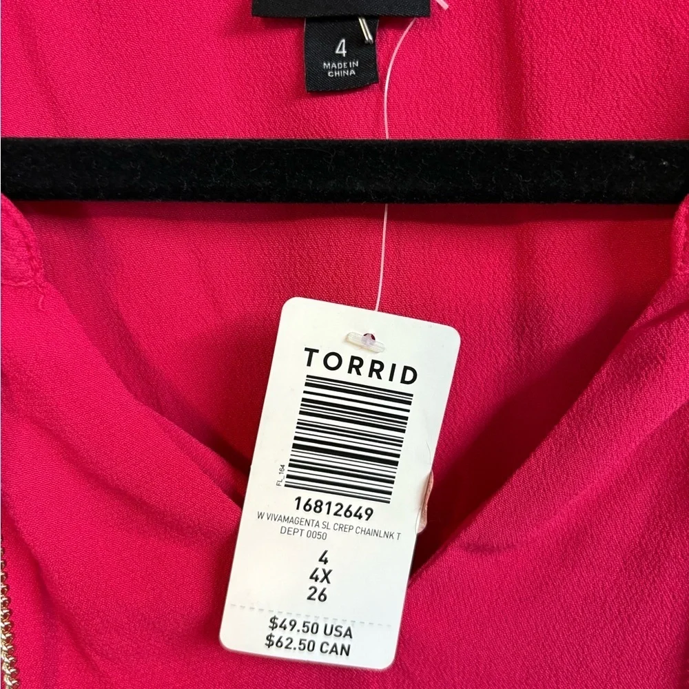 Torrid NWT Pink Sleeveless Tank Top Size 4 - Picture 3 of 4